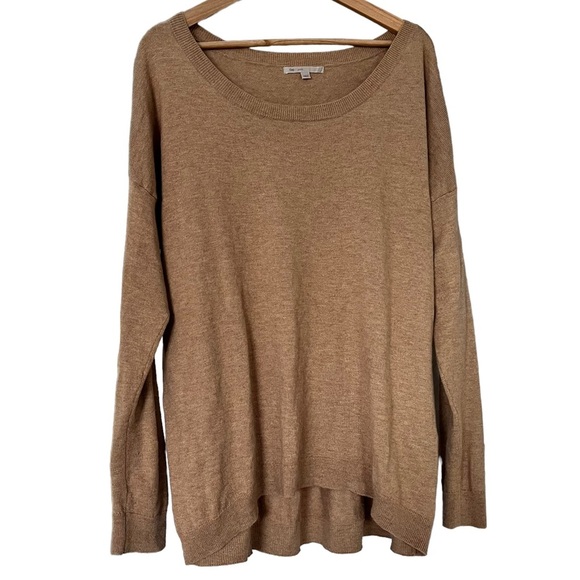 Wool Blend Oatmeal Heather Sweater Size L - Picture 1 of 4
